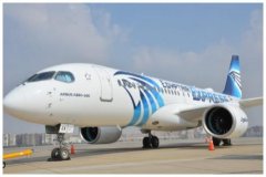 埃及航空接收其首架空客A220-300飞机-上海机场