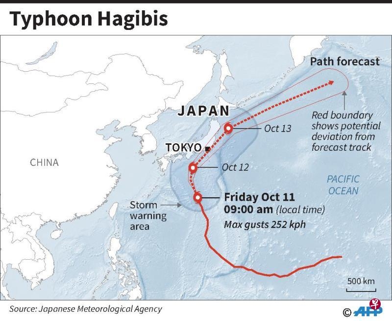 强台风“海贝思”逼近东日本 逾1100航班取消