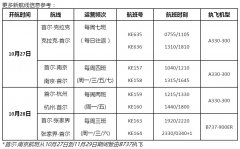 国际快递查询大韩航空冬季时刻开启 三条中国新航线正式启航（附图）