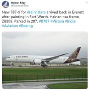 空运公司欧洲空运海航取消4架波音787-9订单 Vistara航空接手