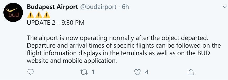 沙特阿拉伯的空运受无人机干扰 布达佩斯机场连续2日暂停航班起降