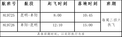 土耳其的空运-祥鹏航空冬航季新开昆明=阜阳等三条云南进出港航线（附图）