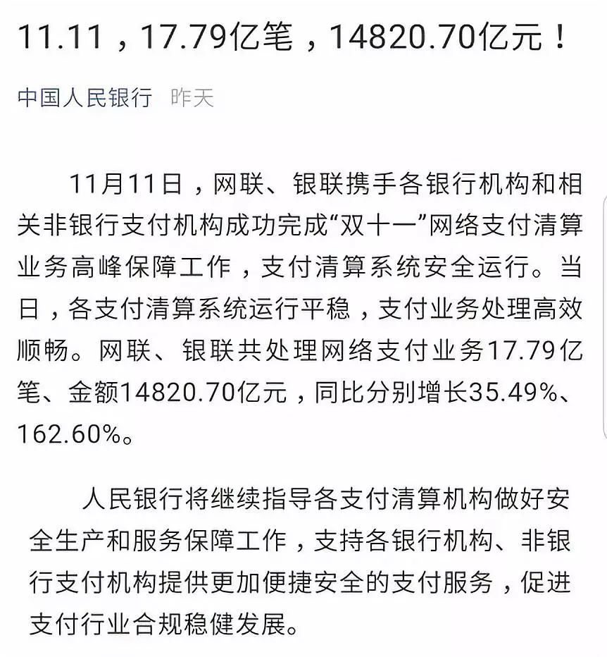 纽约国际空运-央行发布！双十一全国人均花1000元，网友：超过了！