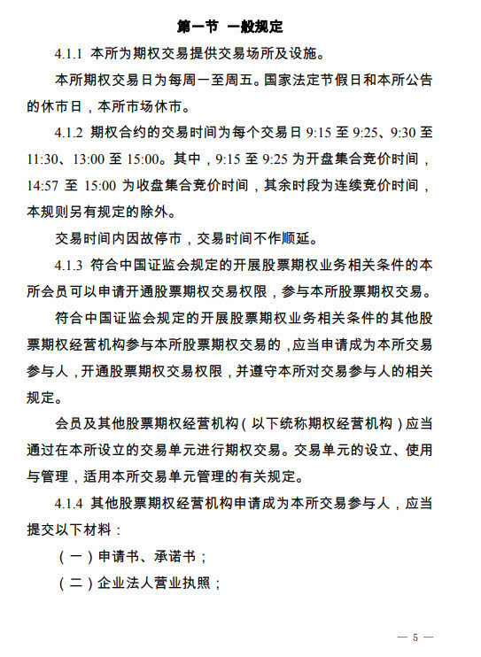 深交所：期权合约标的应满足5大条件