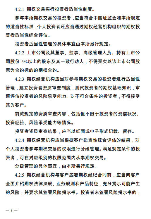 深交所：期权合约标的应满足5大条件