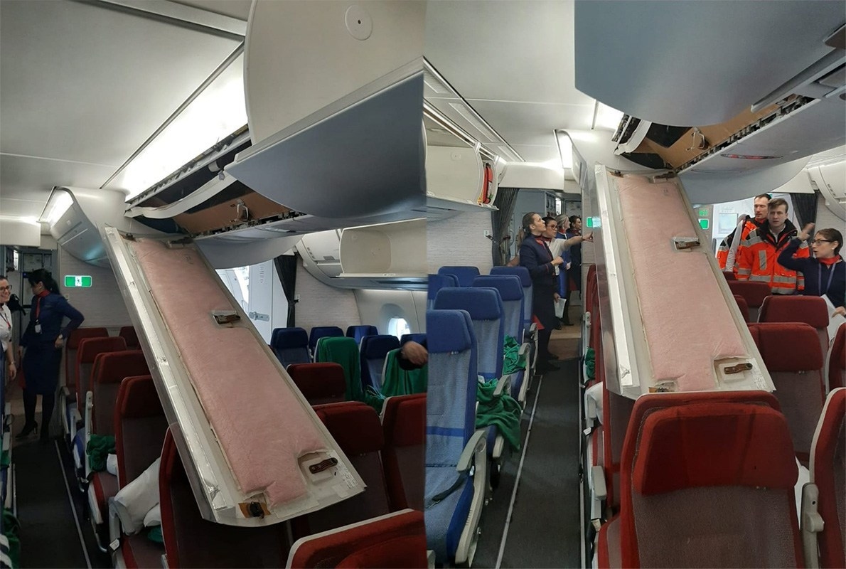 LATAM航空客机行李架底部面板掉落 一乘客轻伤