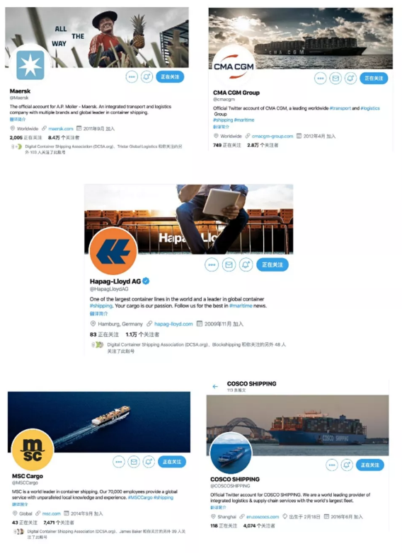 上海机场-各船公司在社交媒体的活跃度，马士基遥遥领先，亚洲船公司严重不足（附图）
