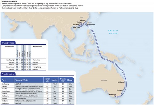 空运价格-美国总统轮船新增挂两个中国港口 加强中国澳大利亚南服务