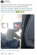 国际快递价格查询-一个有味道的视频：女乘客飞机上用脚趾滑屏幕