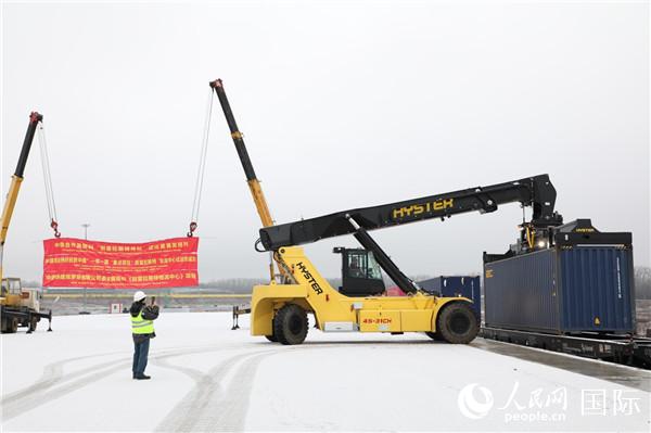 中俄合建莫斯科别雷拉斯特物流中心铁路场站测试运营 记者张光政摄