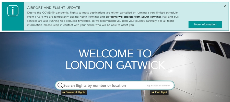 伦敦盖特威克机场将暂时关闭北航站楼  限制定期航班运行时段