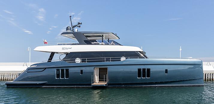  last week. 80 Sunreef Power双体船于上个月在波兰格但斯克的Sunreef Yachts船厂下水
-海运订舱
