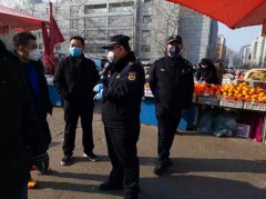 朝外执法队规范早市经营保障疫情时期居民买菜安全