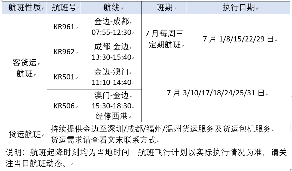 航班时刻