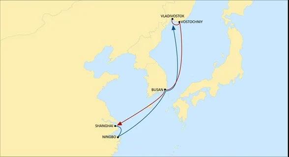 韩国和俄罗斯东岸服务和贸易提供迅速的物流服务
-三字代码