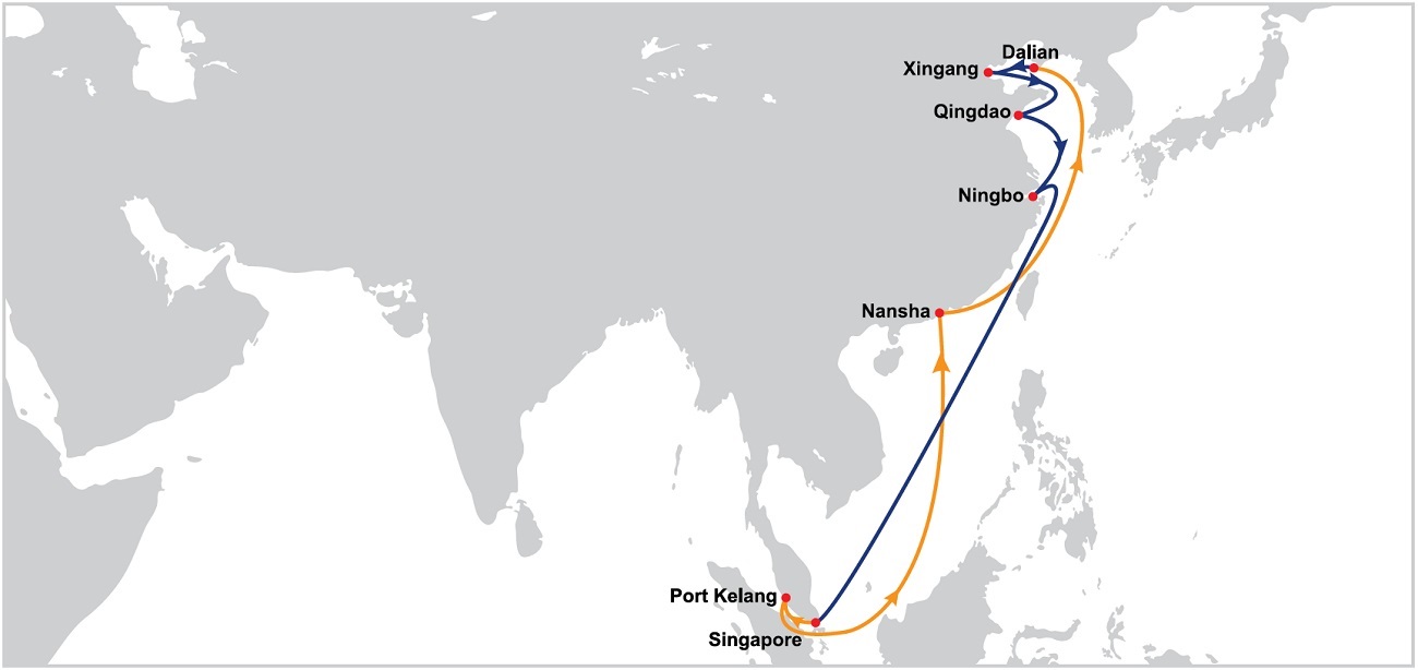 CSS1和CSS2将直接连接中国多个港口与新加坡、巴生港、槟城和巴西古当港
-海运费