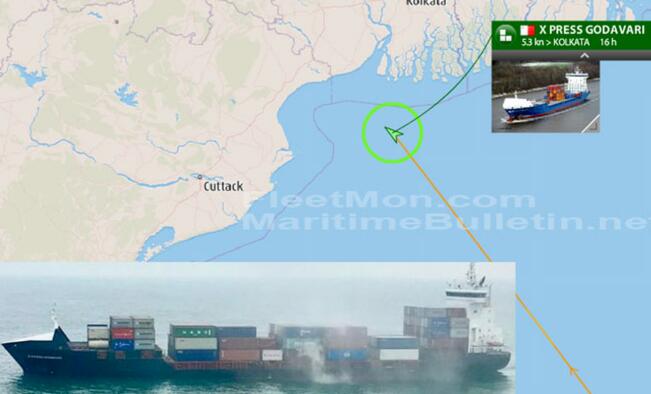 下一个停靠港口是印度的加尔各答港；涉及多家船公司共舱：CMA、COSCO、GOLD STAR LINE、HPL、ONE、OOCL、ZIM
-运费报价