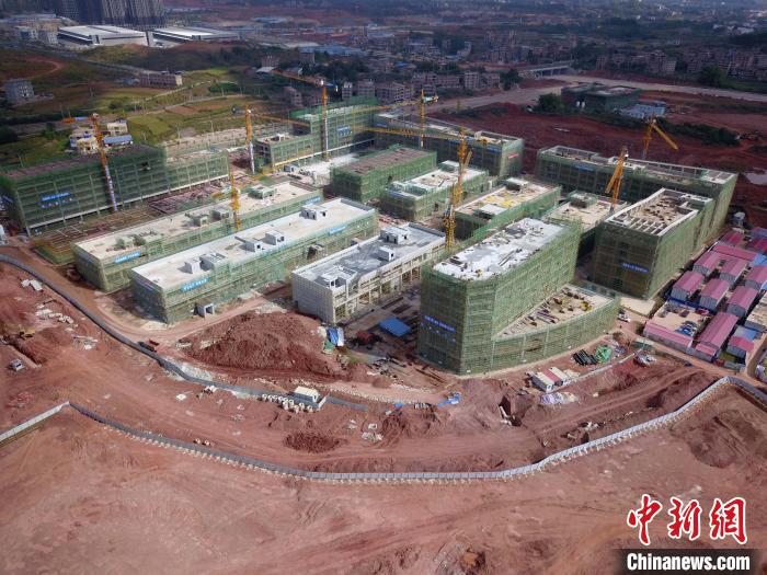 俯瞰广西(中国-东盟)粮食品流产业园I期工程。　蒋雪林 摄