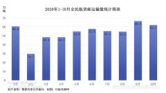  图：2020年1-10月全民航货邮运输量统计图表 （一）从旅客运输量来看
-整柜海运