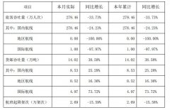 深圳机场:1月运输旅客279万人次 同比下降33.73%
-国际空运